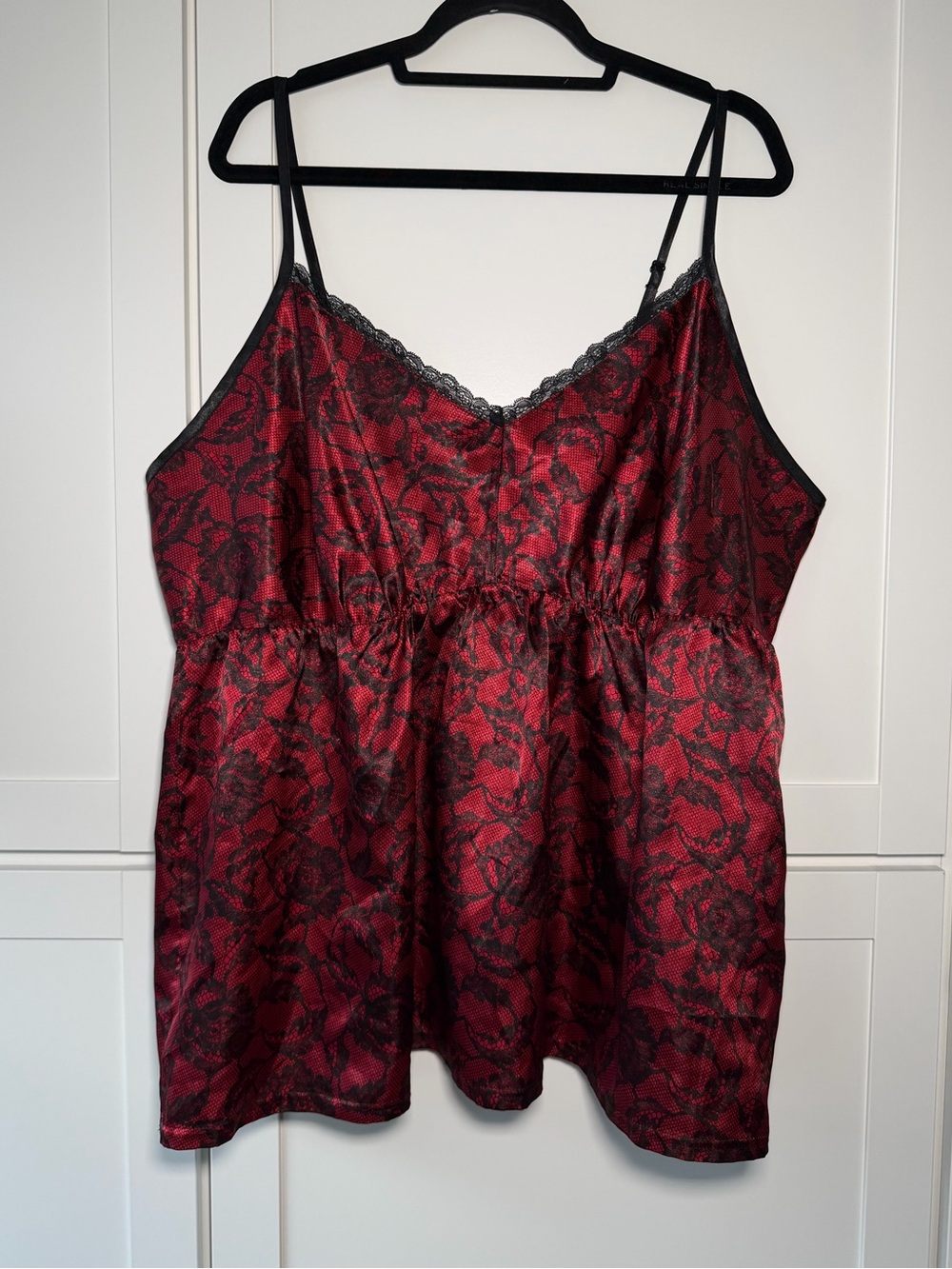 Vintage Cacique Y2K Tru To You Lace Whimsigoth Vampirecore Romantic Tank Top